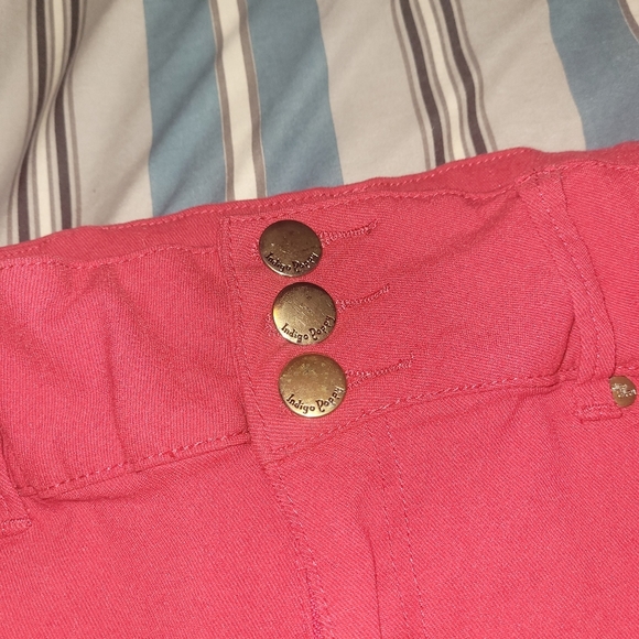 Y2K Style pink Denim high waisted shorts size 14 - Picture 3 of 8